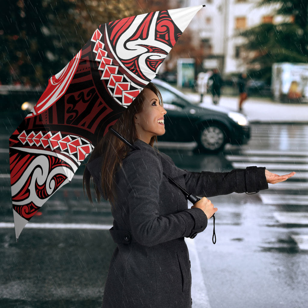 Counties Manukau 2026 Rugby Custom Umbrella NZ Maori Silver Fern LT14 - Polynesian Pride