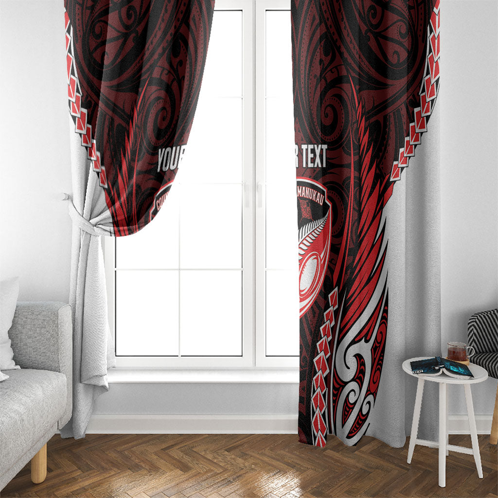 Counties Manukau 2026 Rugby Custom Window Curtain NZ Maori Silver Fern