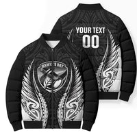 Hawke's Bay 2026 Rugby Custom Bomber Puffer Jacket NZ Maori Silver Fern