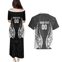Hawke's Bay 2026 Rugby Custom Couples Matching Puletasi and Hawaiian Shirt NZ Maori Silver Fern