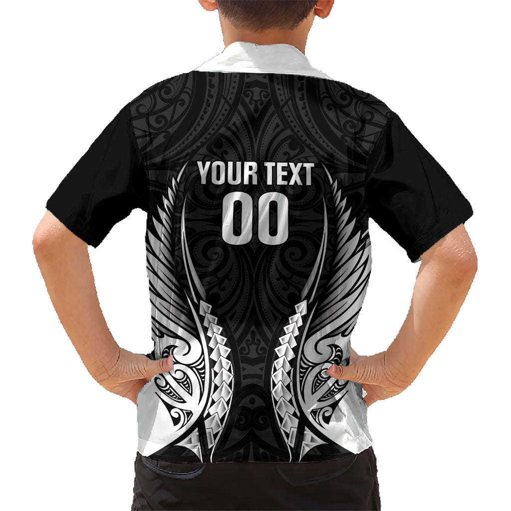 Hawke's Bay 2026 Rugby Custom Family Matching Off Shoulder Maxi Dress and Hawaiian Shirt NZ Maori Silver Fern LT14 - Polynesian Pride
