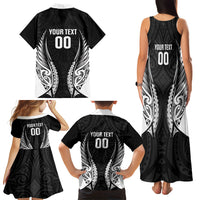 Hawke's Bay 2026 Rugby Custom Family Matching Tank Maxi Dress and Hawaiian Shirt NZ Maori Silver Fern LT14 - Polynesian Pride