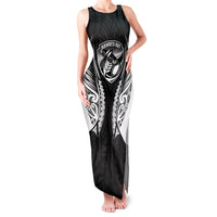 Hawke's Bay 2026 Rugby Custom Family Matching Tank Maxi Dress and Hawaiian Shirt NZ Maori Silver Fern LT14 Mom's Dress Black - Polynesian Pride