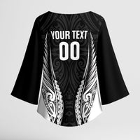 Hawke's Bay 2026 Rugby Custom Kimono Sleeve Blouse NZ Maori Silver Fern LT14 - Polynesian Pride