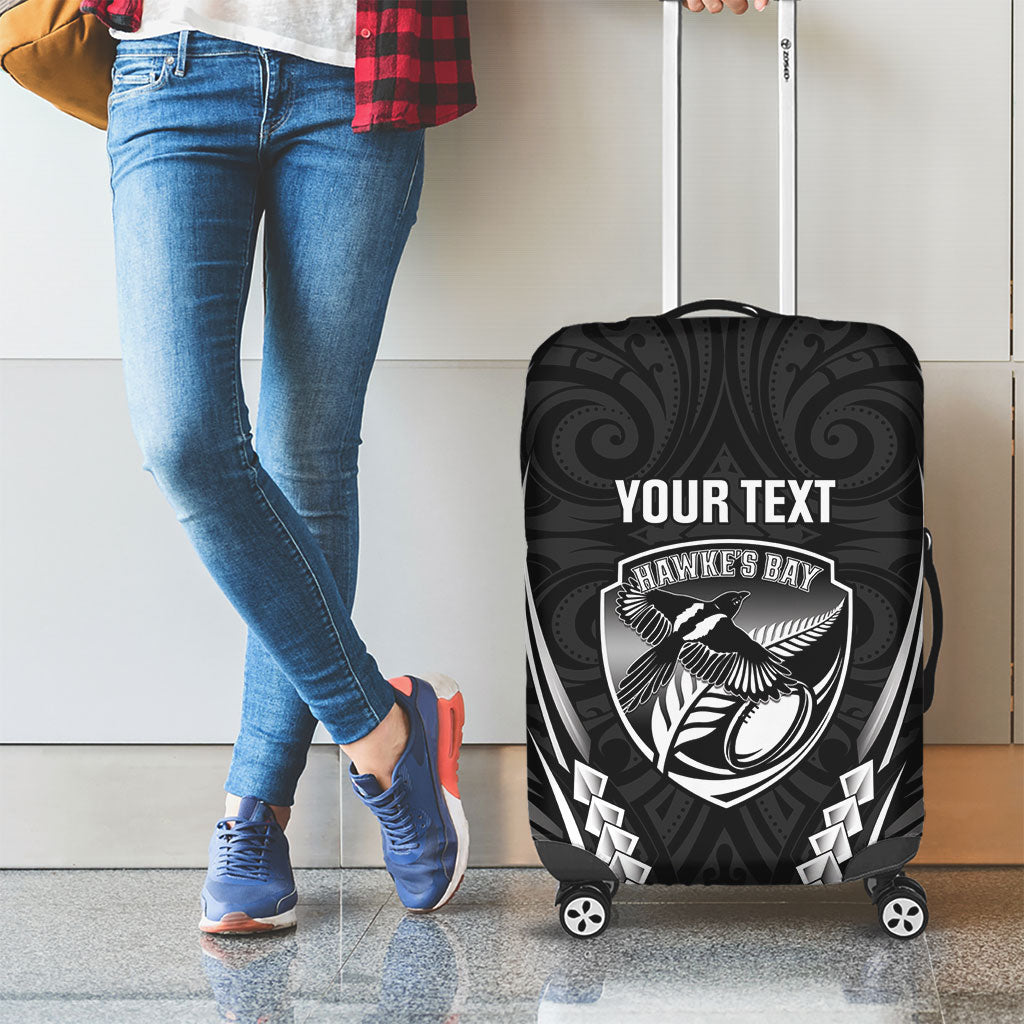 Hawke's Bay 2026 Rugby Custom Luggage Cover NZ Maori Silver Fern LT14 - Polynesian Pride