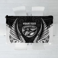 Hawke's Bay 2026 Rugby Custom Tablecloth NZ Maori Silver Fern