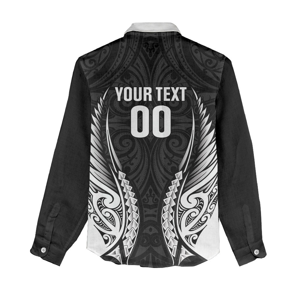 Hawke's Bay 2026 Rugby Custom Women Casual Shirt NZ Maori Silver Fern
