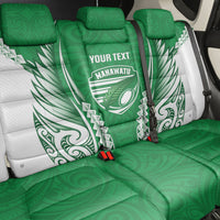 Manawatu 2026 Rugby Custom Back Car Seat Cover NZ Maori Silver Fern