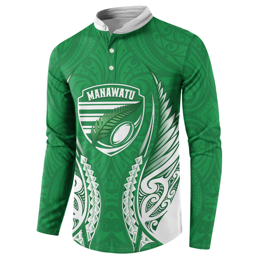 Manawatu 2026 Rugby Custom Button Sweatshirt NZ Maori Silver Fern