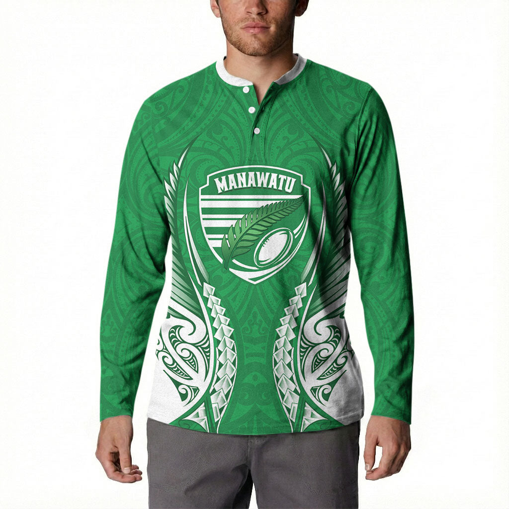 Manawatu 2026 Rugby Custom Button Sweatshirt NZ Maori Silver Fern