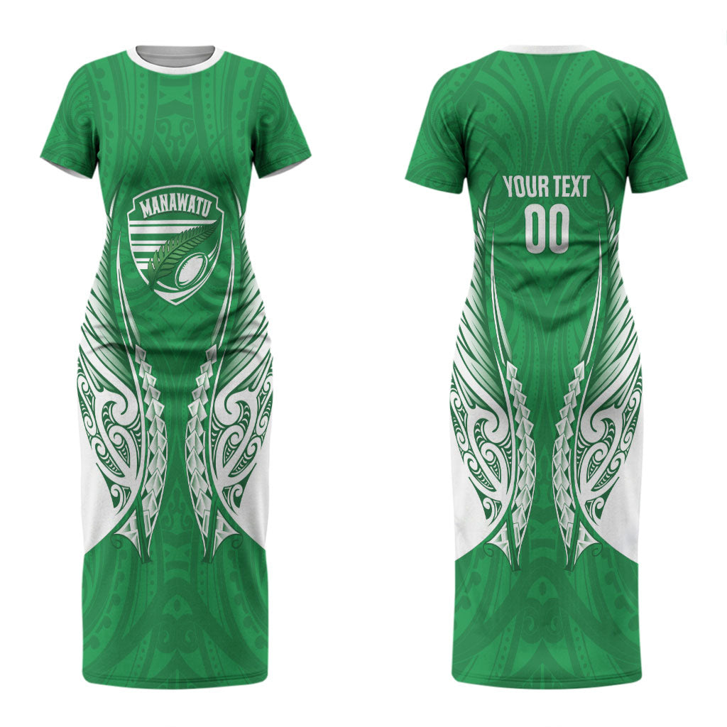 Manawatu 2026 Rugby Custom Couples Matching Short Sleeve Bodycon Dress and Hawaiian Shirt NZ Maori Silver Fern LT14 - Polynesian Pride