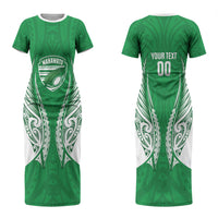 Manawatu 2026 Rugby Custom Couples Matching Short Sleeve Bodycon Dress and Hawaiian Shirt NZ Maori Silver Fern LT14 - Polynesian Pride