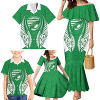 Manawatu 2026 Rugby Custom Family Matching Mermaid Dress and Hawaiian Shirt NZ Maori Silver Fern LT14 - Polynesian Pride