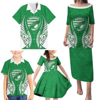 Manawatu 2026 Rugby Custom Family Matching Puletasi and Hawaiian Shirt NZ Maori Silver Fern