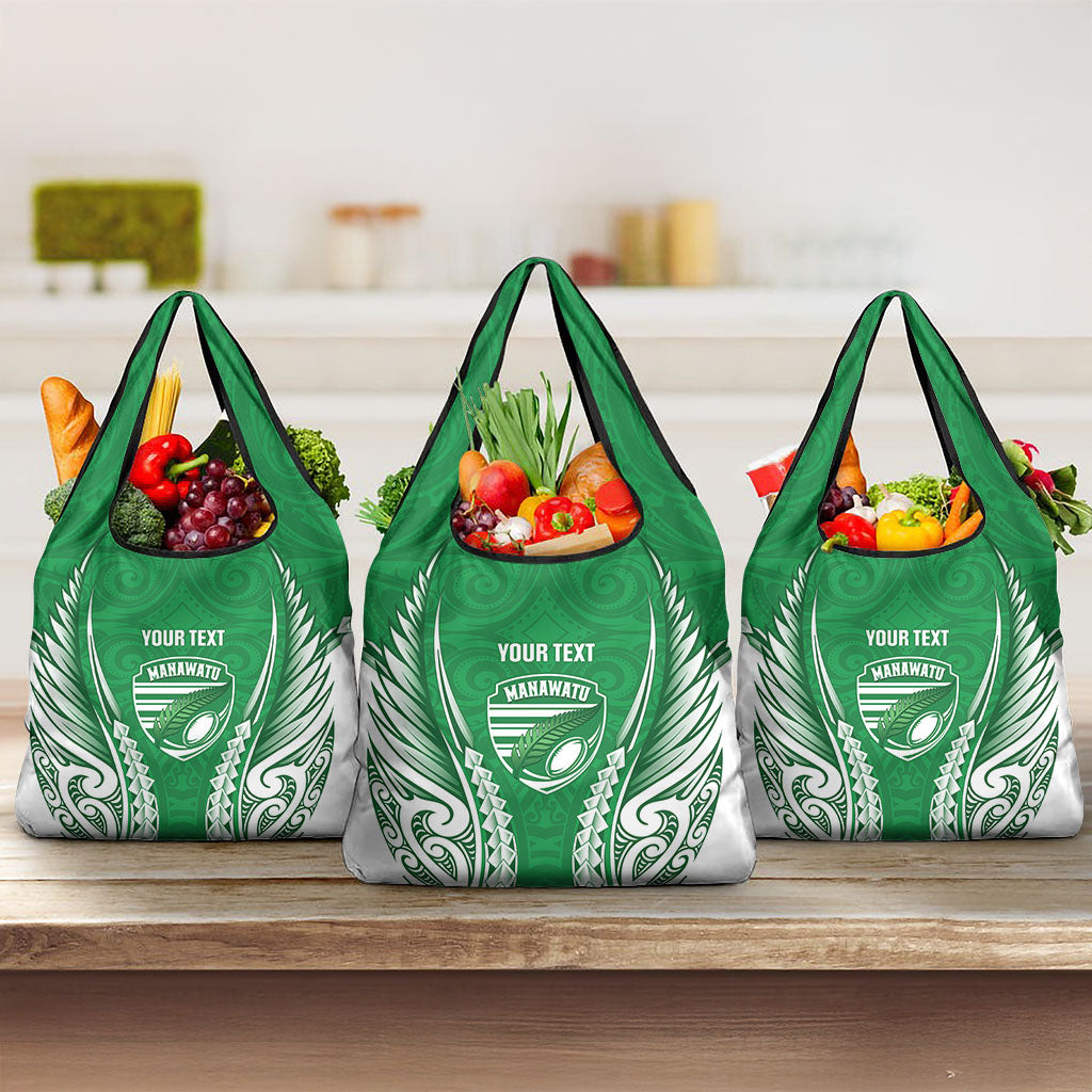 Manawatu 2026 Rugby Custom Grocery Bag NZ Maori Silver Fern