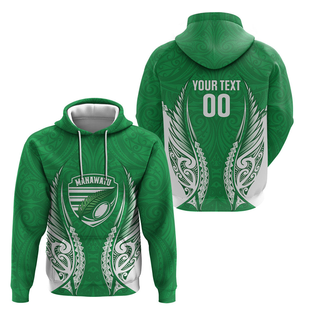 Manawatu 2026 Rugby Custom Hoodie NZ Maori Silver Fern LT14 - Polynesian Pride