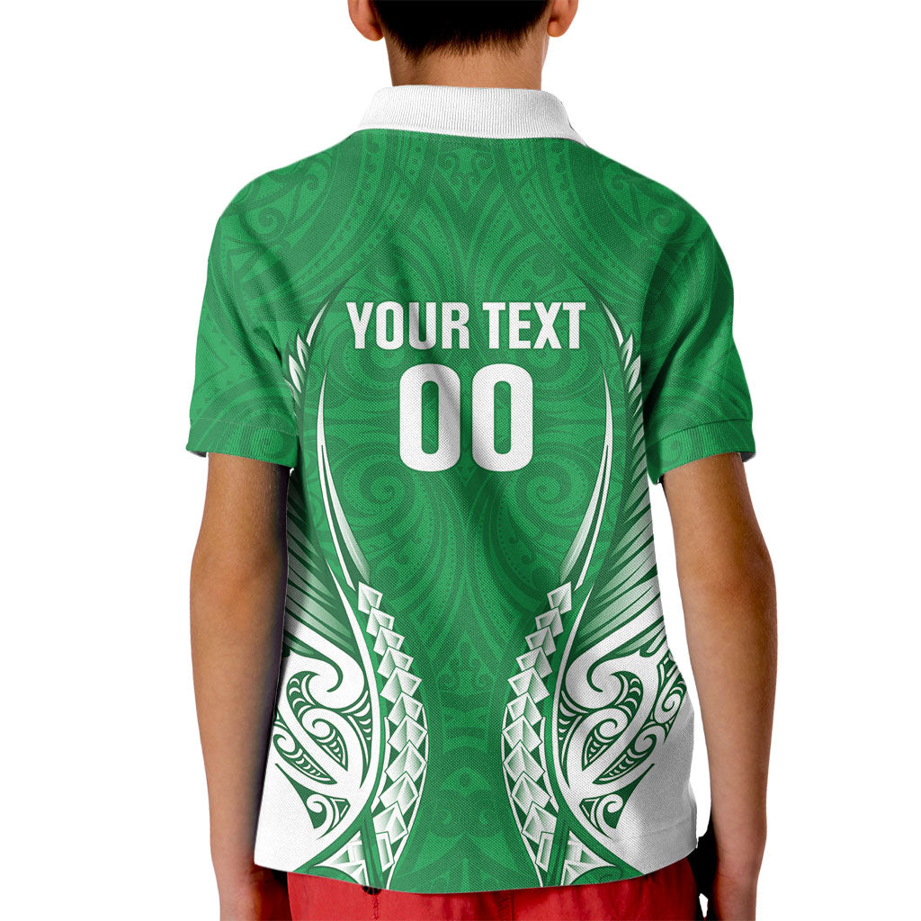 Manawatu 2026 Rugby Custom Kid Polo Shirt NZ Maori Silver Fern LT14 - Polynesian Pride