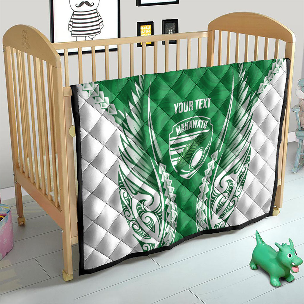 Manawatu 2026 Rugby Custom Quilt NZ Maori Silver Fern