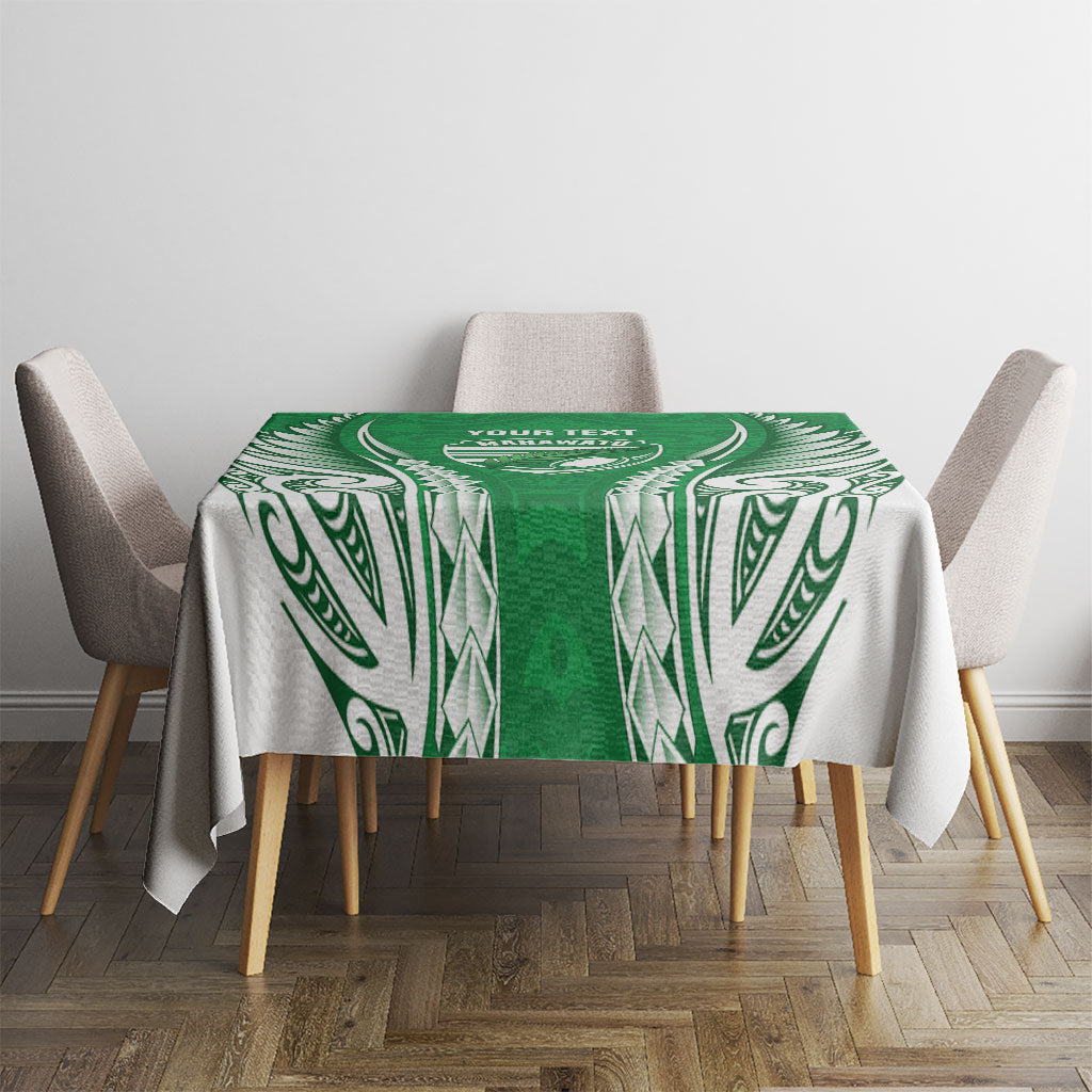 Manawatu 2026 Rugby Custom Tablecloth NZ Maori Silver Fern