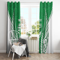Manawatu 2026 Rugby Custom Window Curtain NZ Maori Silver Fern LT14 - Polynesian Pride