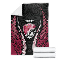 North Harbour 2026 Rugby Custom Blanket NZ Maori Silver Fern