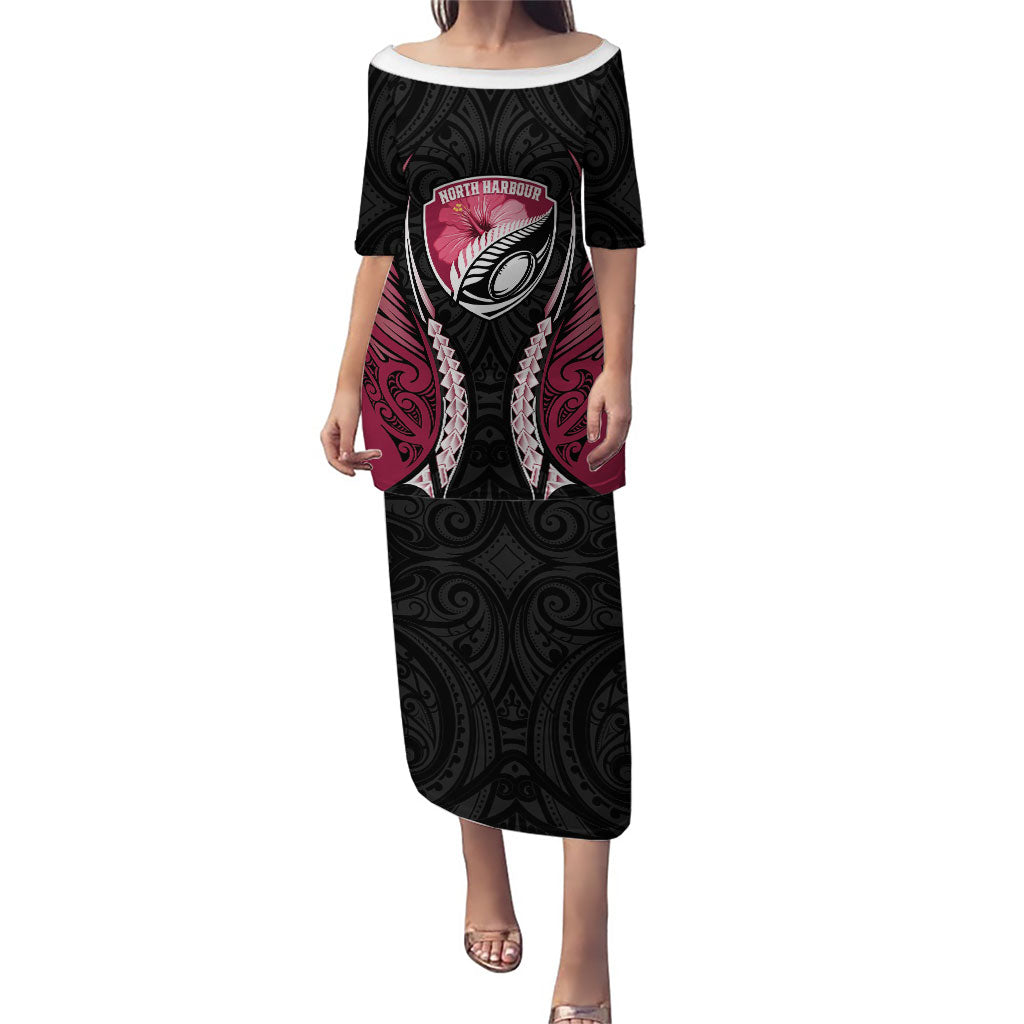 North Harbour 2026 Rugby Custom Family Matching Puletasi and Hawaiian Shirt NZ Maori Silver Fern