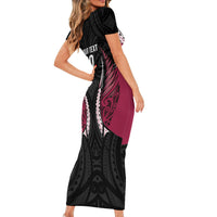North Harbour 2026 Rugby Custom Family Matching Short Sleeve Bodycon Dress and Hawaiian Shirt NZ Maori Silver Fern LT14 - Polynesian Pride