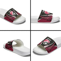 North Harbour 2026 Rugby Custom Slide Sandals NZ Maori Silver Fern LT14 - Polynesian Pride