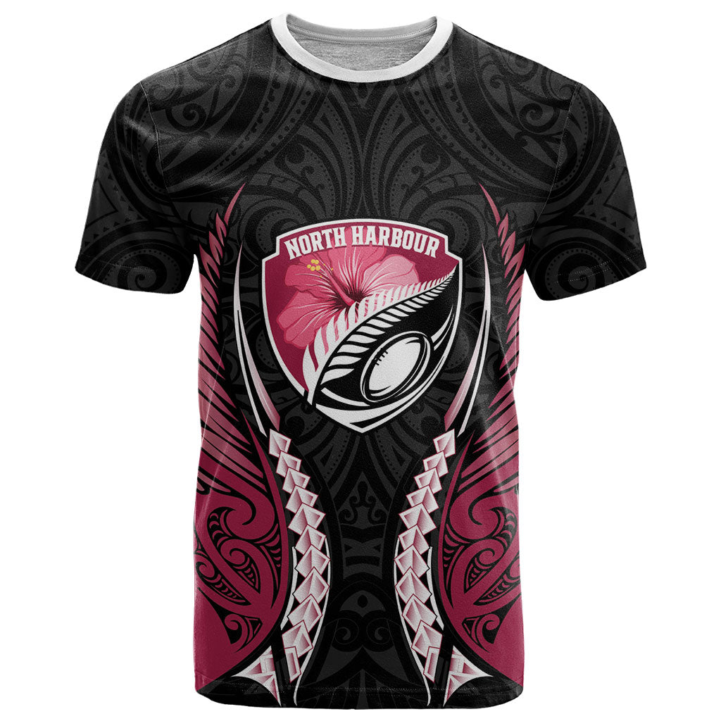 North Harbour 2026 Rugby Custom T Shirt NZ Maori Silver Fern