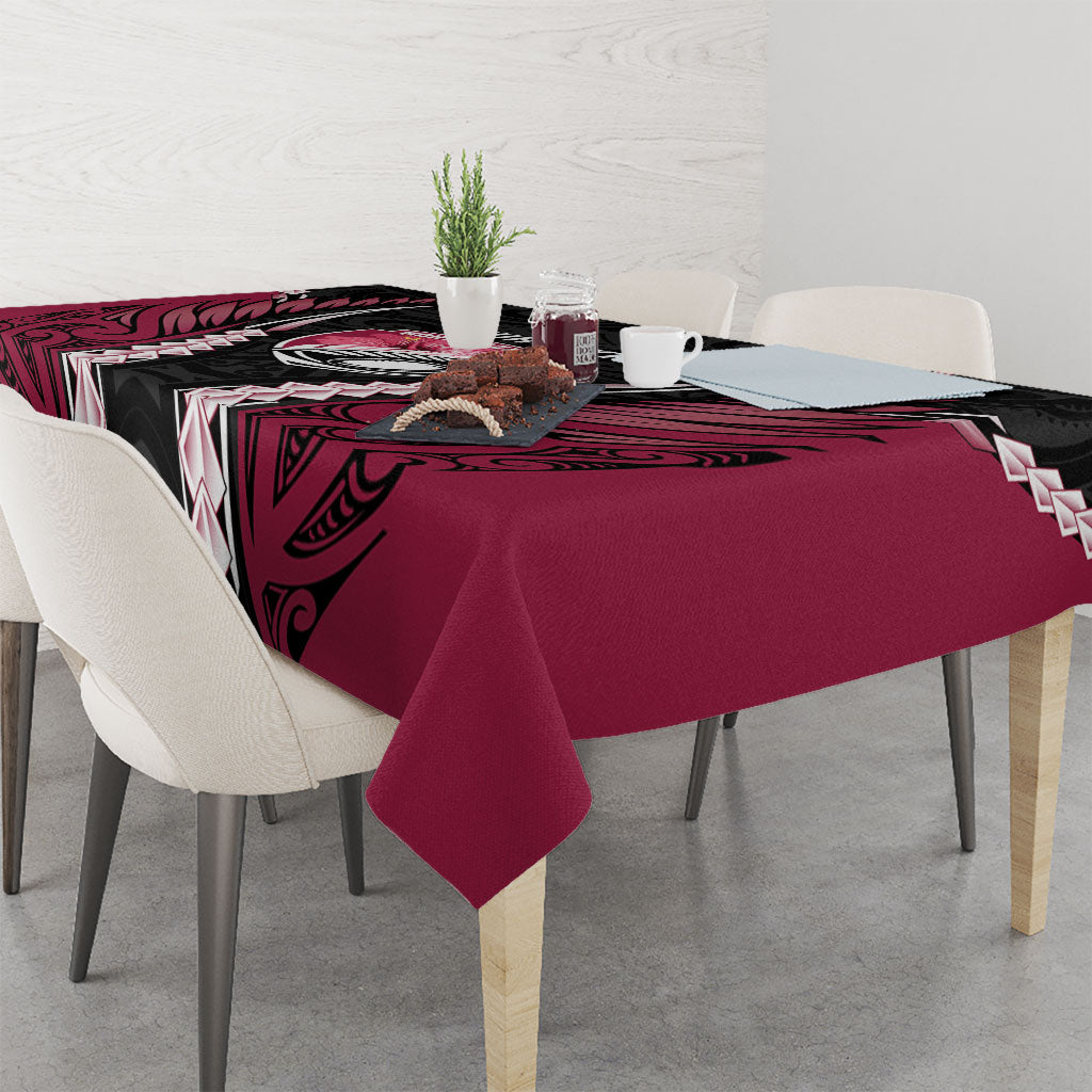 North Harbour 2026 Rugby Custom Tablecloth NZ Maori Silver Fern