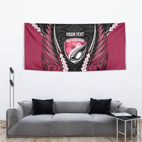 North Harbour 2026 Rugby Custom Tapestry NZ Maori Silver Fern