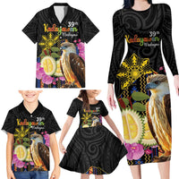 Kadayawan Philippines Family Matching Long Sleeve Bodycon Dress and Hawaiian Shirt Filipino Eagle Happy 39th Anniversary LT14 - Polynesian Pride
