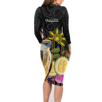 Kadayawan Philippines Family Matching Long Sleeve Bodycon Dress and Hawaiian Shirt Filipino Eagle Happy 39th Anniversary LT14 - Polynesian Pride