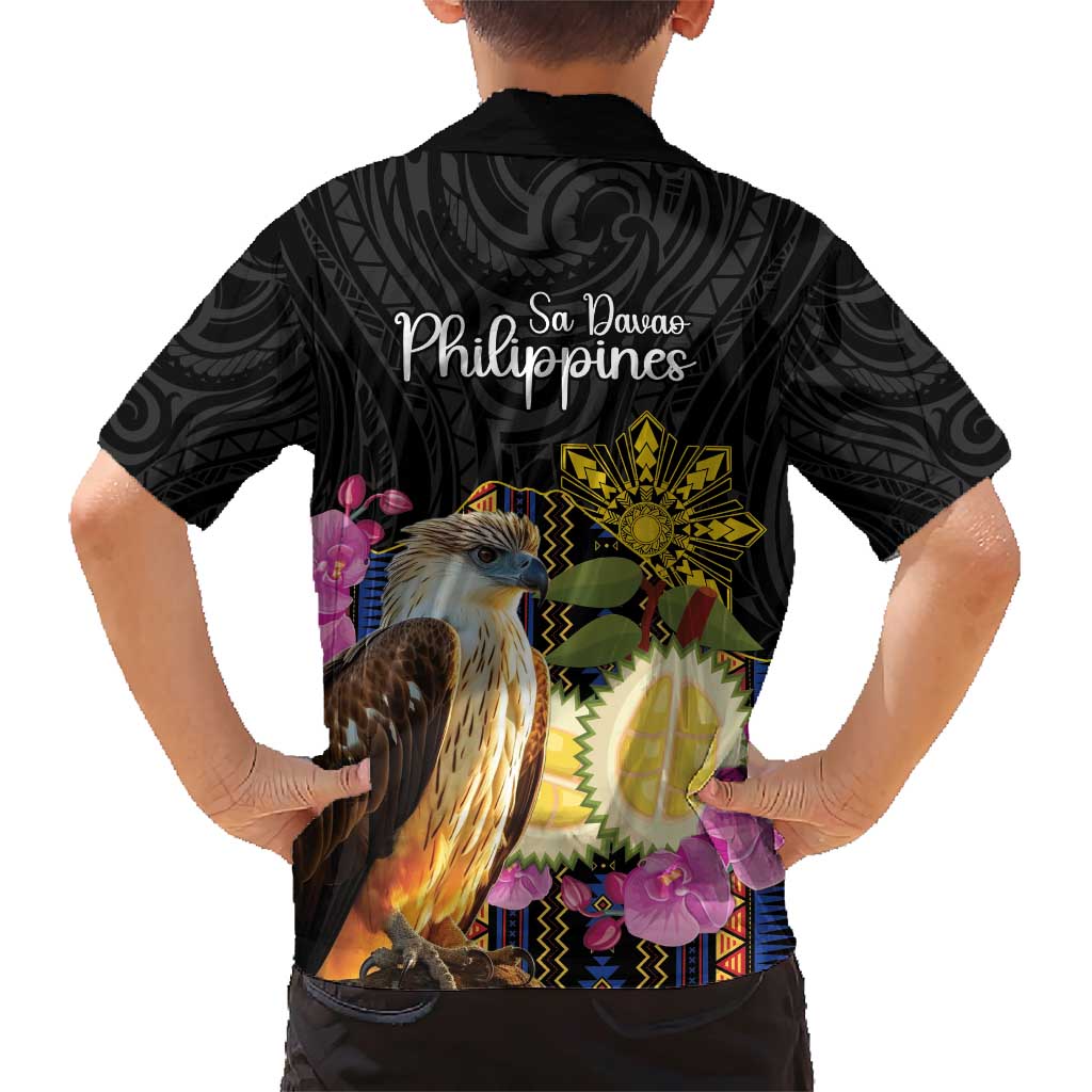 Kadayawan Philippines Family Matching Short Sleeve Bodycon Dress and Hawaiian Shirt Filipino Eagle Happy 39th Anniversary LT14 - Polynesian Pride
