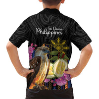 Kadayawan Philippines Family Matching Short Sleeve Bodycon Dress and Hawaiian Shirt Filipino Eagle Happy 39th Anniversary LT14 - Polynesian Pride