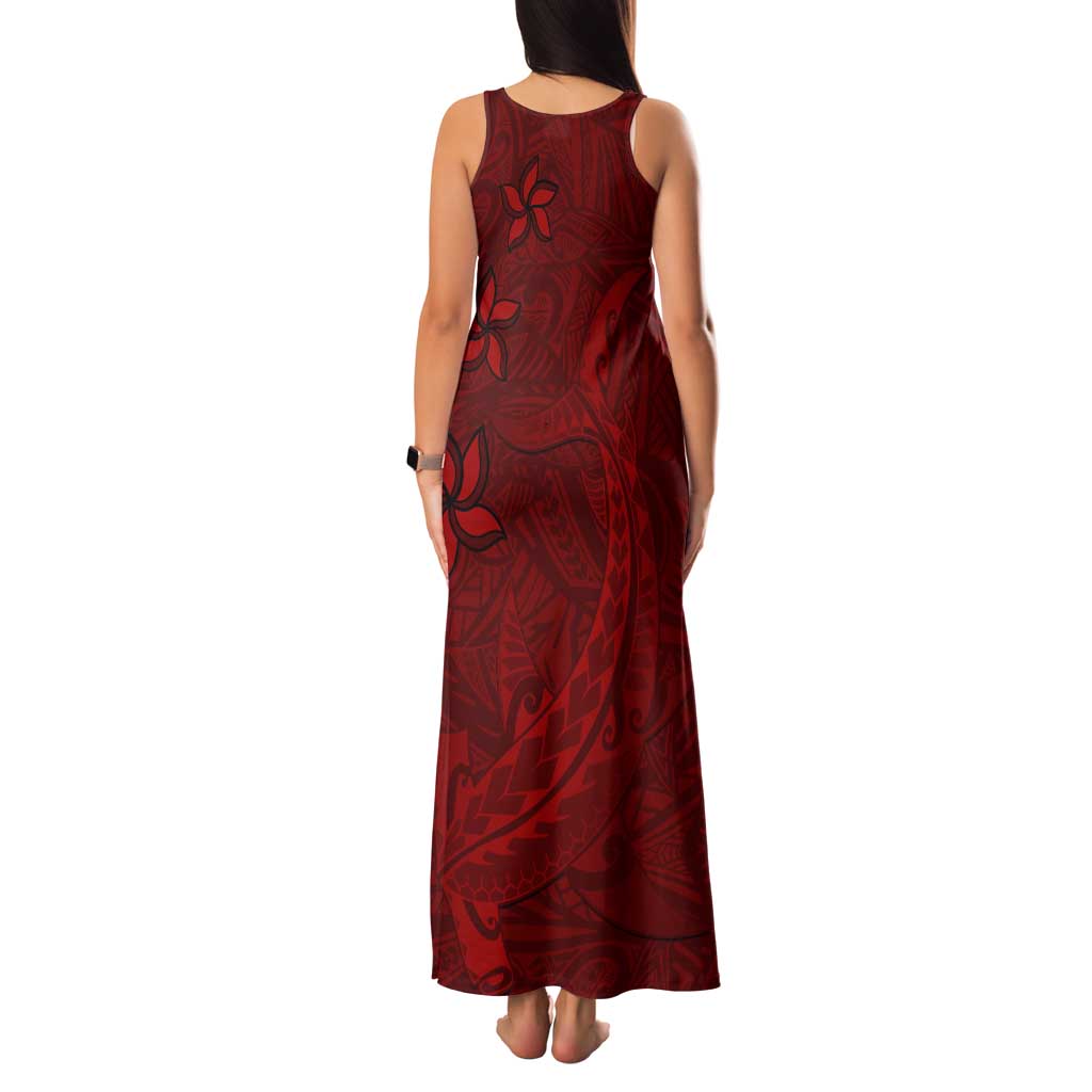 Oxblood Polynesia Family Matching Tank Maxi Dress and Hawaiian Shirt Hawaiian Tribal Hammerhead Shark Tattoo LT14 - Polynesian Pride