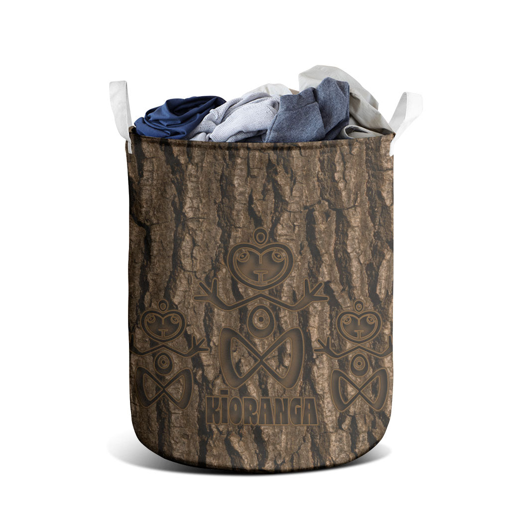 Kioranga Moriori New Zealand Laundry Basket Kopi Rakau Carving Art LT14 - Polynesian Pride