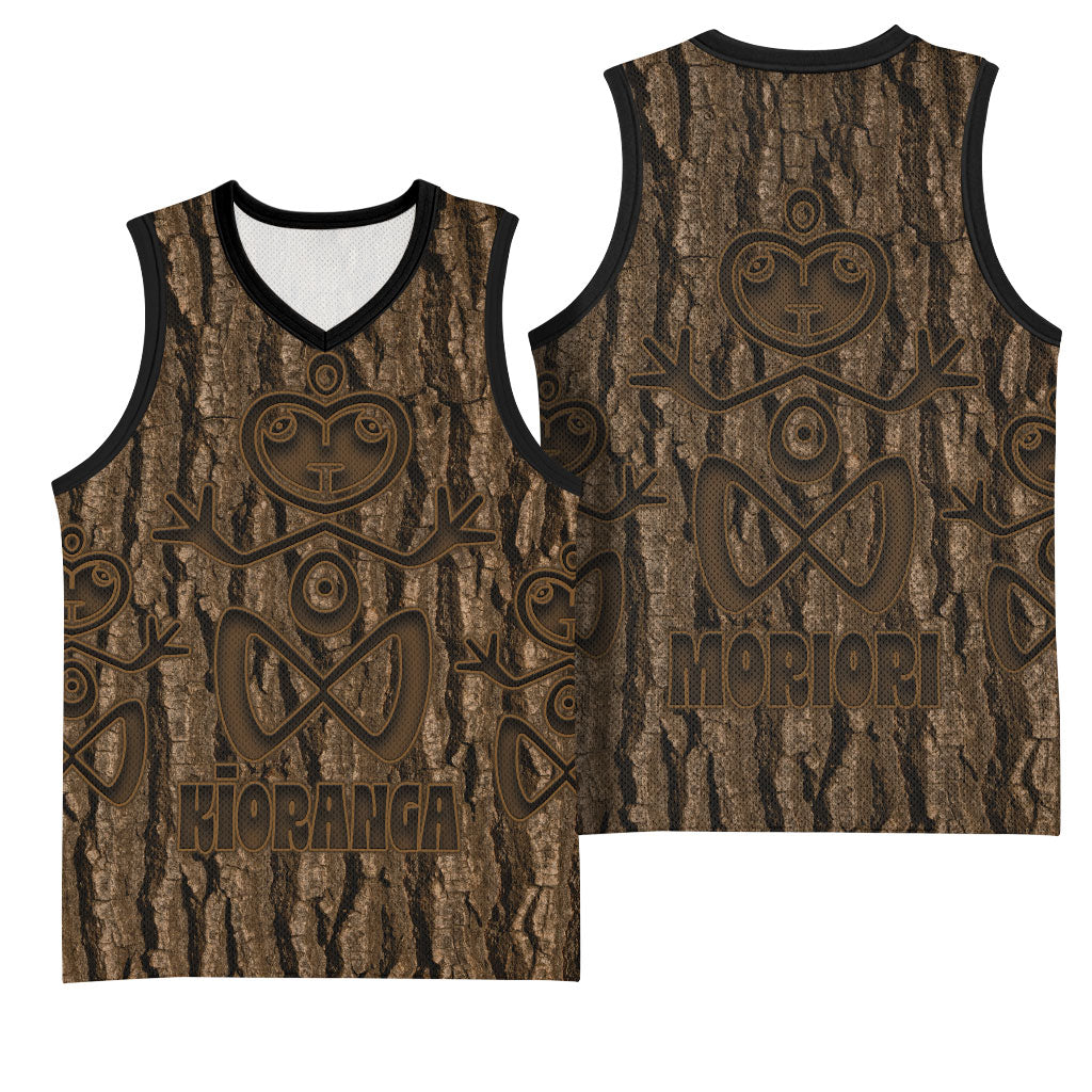 Kioranga Moriori New Zealand Basketball Jersey Kopi Rakau Carving Art LT14 - Polynesian Pride