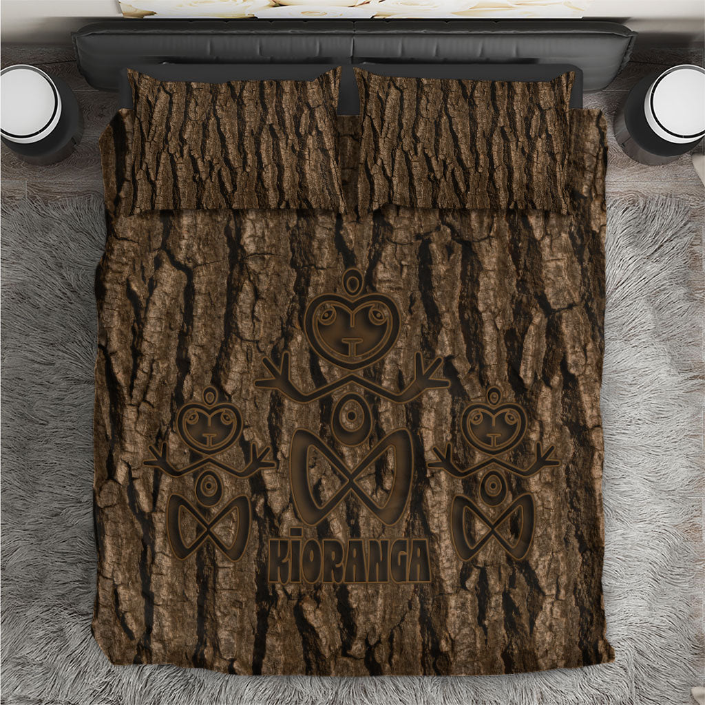 Kioranga Moriori New Zealand Bedding Set Kopi Rakau Carving Art LT14 Brown - Polynesian Pride