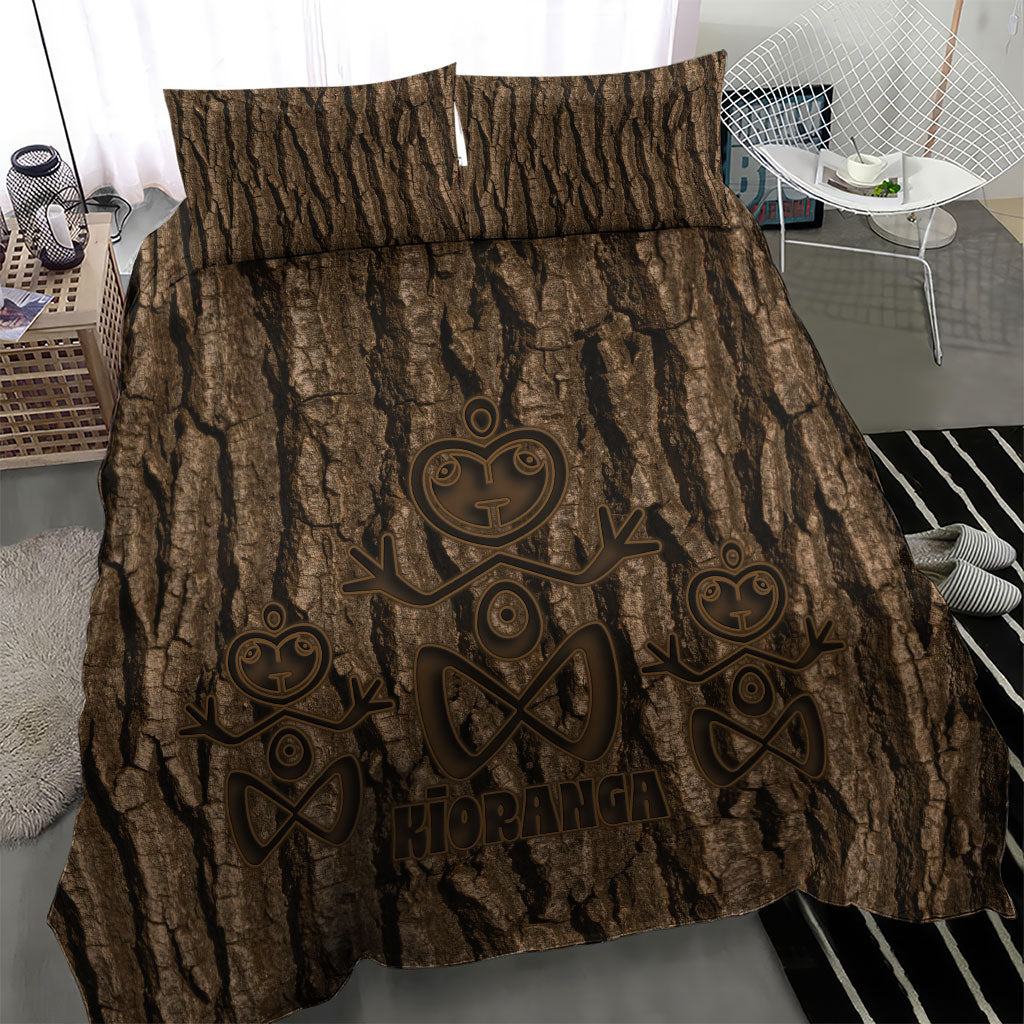 Kioranga Moriori New Zealand Bedding Set Kopi Rakau Carving Art LT14 - Polynesian Pride