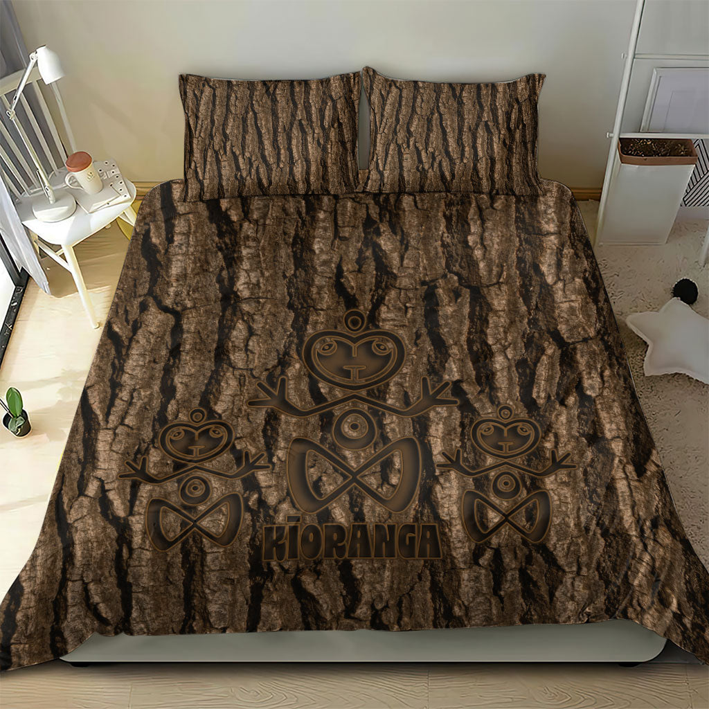 Kioranga Moriori New Zealand Bedding Set Kopi Rakau Carving Art LT14 - Polynesian Pride