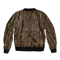 Kioranga Moriori New Zealand Bomber Jacket Kopi Rakau Carving Art LT14 - Polynesian Pride