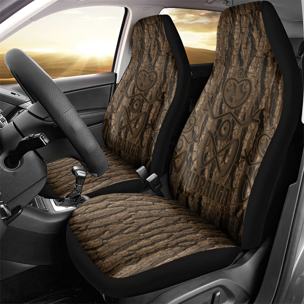 Kioranga Moriori New Zealand Car Seat Cover Kopi Rakau Carving Art LT14 - Polynesian Pride