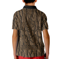 Kioranga Moriori New Zealand Kid Polo Shirt Kopi Rakau Carving Art LT14 - Polynesian Pride
