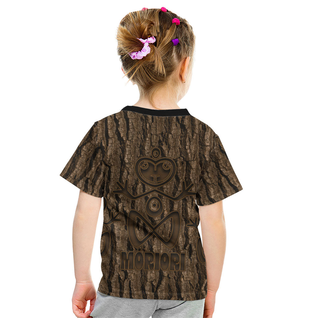 Kioranga Moriori New Zealand Kid T Shirt Kopi Rakau Carving Art LT14 - Polynesian Pride