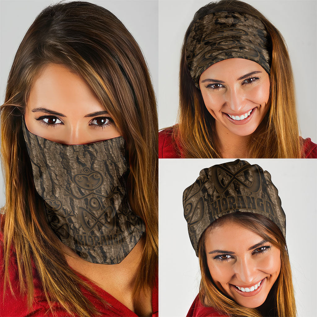 Kioranga Moriori New Zealand Neck Gaiter Kopi Rakau Carving Art LT14 - Polynesian Pride