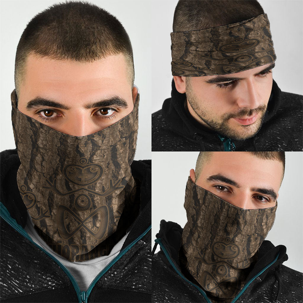 Kioranga Moriori New Zealand Neck Gaiter Kopi Rakau Carving Art LT14 - Polynesian Pride