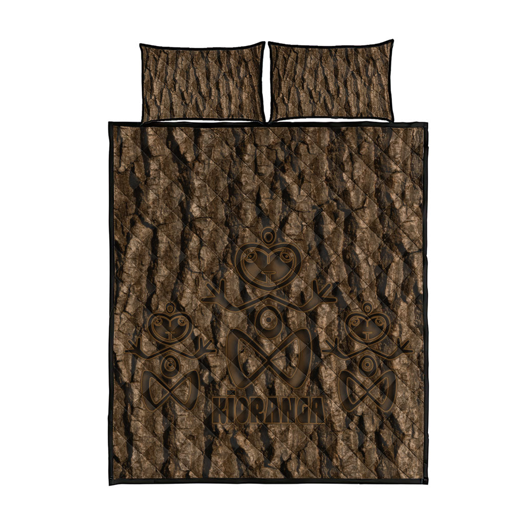 Kioranga Moriori New Zealand Quilt Bed Set Kopi Rakau Carving Art LT14 - Polynesian Pride