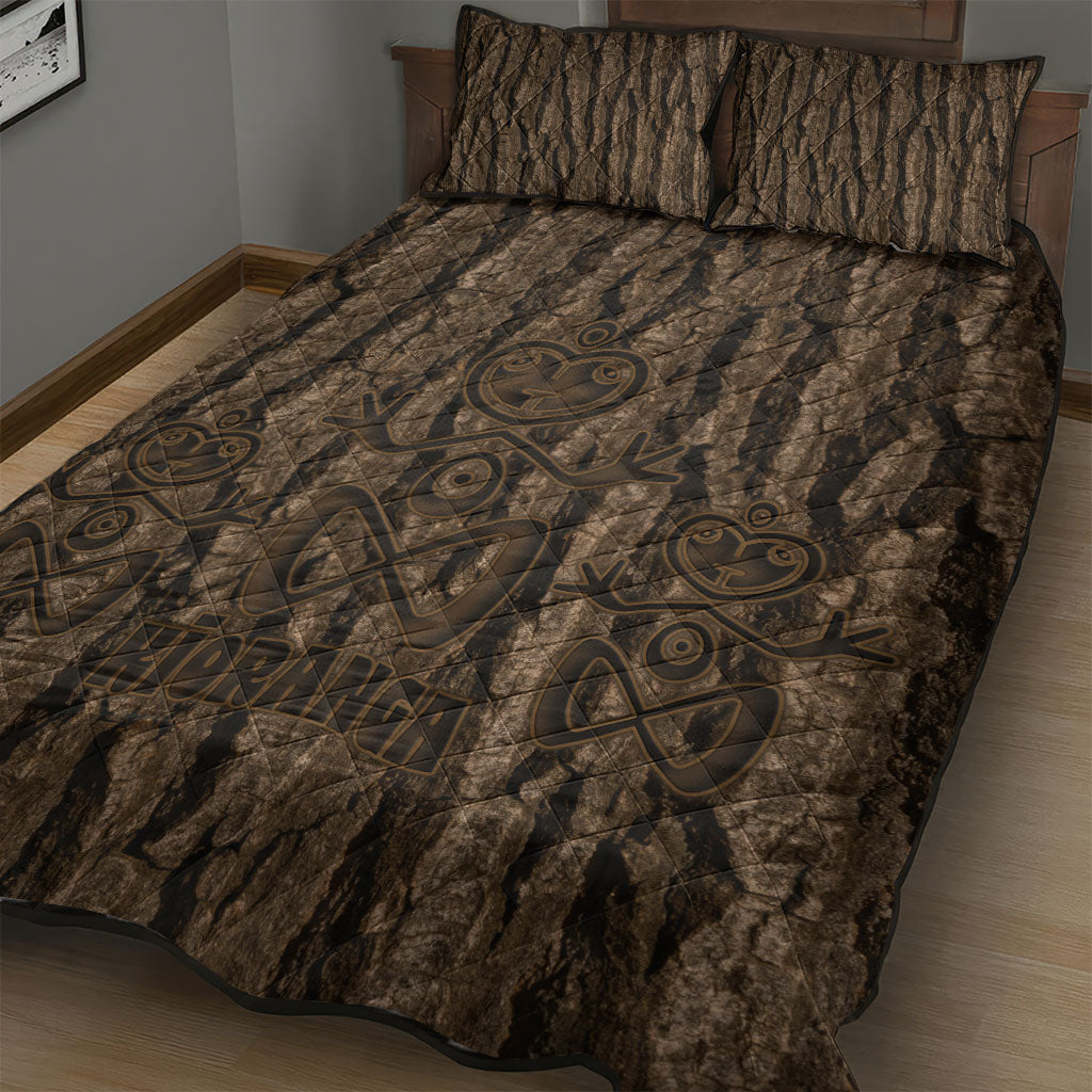 Kioranga Moriori New Zealand Quilt Bed Set Kopi Rakau Carving Art LT14 - Polynesian Pride