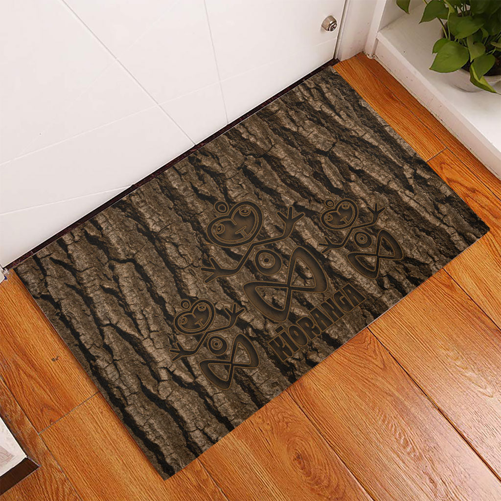 Kioranga Moriori New Zealand Rubber Doormat Kopi Rakau Carving Art LT14 - Polynesian Pride